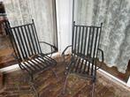 Twee metalen tuinstoelen, Tuin en Terras, Ophalen, Gebruikt, Metaal