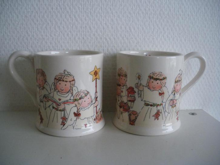 Annekabouke Angels bekers, Huis en Inrichting, Keuken | Servies, Zo goed als nieuw, Bord(en), Wedgwood, Aardewerk, Ophalen of Verzenden