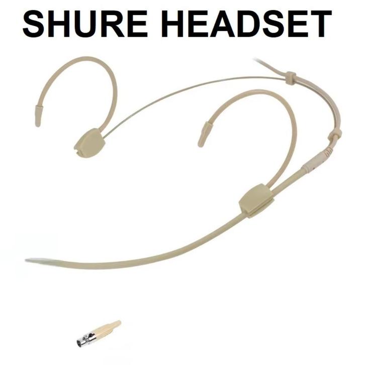 Nieuwe cremekleurige headset voor shure draadloze microfoons, Muziek en Instrumenten, Microfoons, Nieuw, Zangmicrofoon, Draadloos