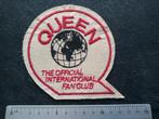 Queen vintage off. international fanclub shaped patch qu21, Gebruikt, Kleding, Verzenden