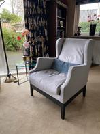 Leren fauteuil, kleur grijs,Italiaanse design, Living Divani, Ophalen, Zo goed als nieuw, 50 tot 75 cm, Italiaans design