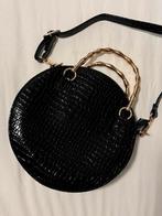 Black Patent Artificial Crocodile Crossbag, Ophalen of Verzenden, Zo goed als nieuw, Zwart, Avondtasje
