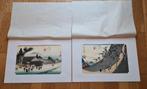 Japanse prenten houtsnede Hiroshige omstreeks 1970-80, Antiek en Kunst, Kunst | Niet-Westerse kunst, Ophalen of Verzenden