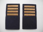 2 epauletten, rangemblemen, schuifpassanten douane. Nieuw., Ophalen of Verzenden, Overige soorten, Nederland, Embleem of Badge