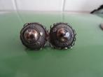 Antieke oude broche Zeeuwse knop 2x met sterren, Ophalen, Zilver, Broche
