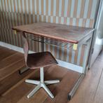Vintage Schoolbank/Kinderbureau met Stoel, Ophalen