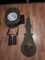 Comtoise klok met slinger, beweegbaar met paard en wagen, Antiek en Kunst, Antiek | Klokken, Ophalen of Verzenden
