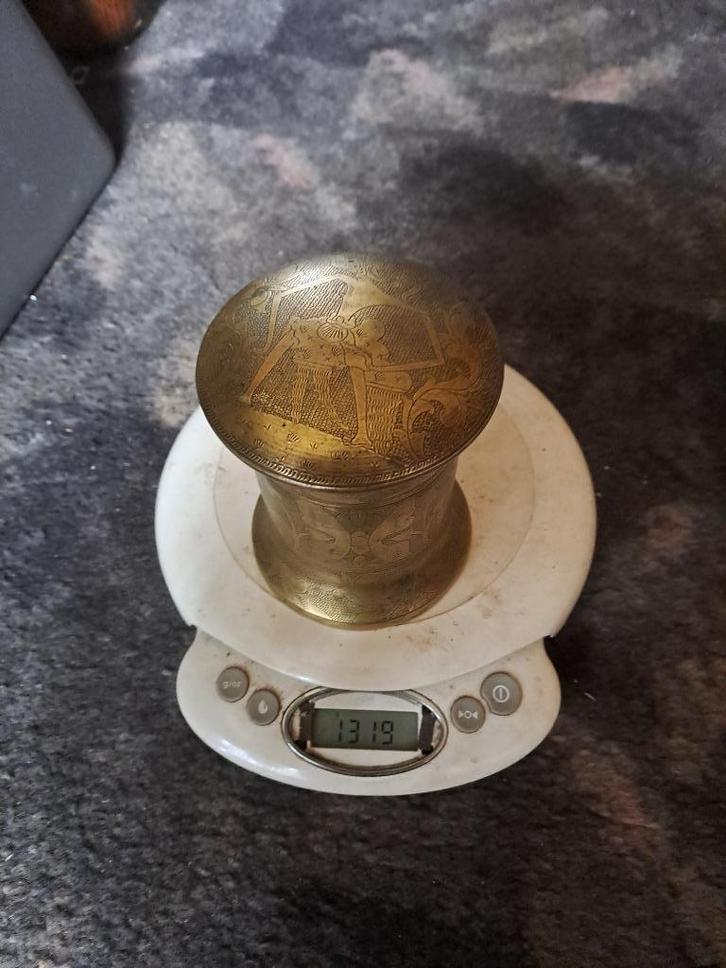 oude tabaks pot messing, Antiek en Kunst, Curiosa en Brocante, Ophalen of Verzenden