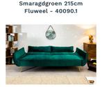Stijlvolle Smaragdgroene Fluwelen Bank – 215 cm breed, Huis en Inrichting, Banken | Sofa's en Chaises Longues, Ophalen, Zo goed als nieuw