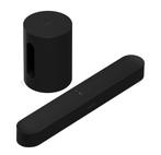 Sonos Beam Gen 2 + Sub Mini (Zwart) Nieuw en 2 jaar garantie, Nieuw, Ophalen of Verzenden, Sonos, Complete surroundset