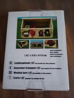 Kids Globe 2 vaks houten landbouw loods 1/87, Ophalen of Verzenden, Nieuw, Overige typen, Overige merken