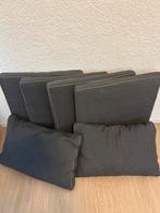Grijze tuinkussenset - 6 stuks, Ophalen of Verzenden, Gebruikt