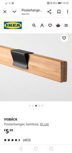 Posterhanger bamboe 61 cm, Huis en Inrichting, Woonaccessoires | Schilderijen, Tekeningen en Foto's, Ophalen, 50 tot 75 cm, Overige typen