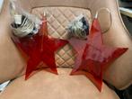Twee Rode Ster Lampen, Kunststof, -, Ikea, -