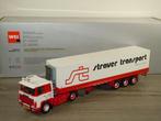 Scania 141 4x2 Truck & Koeltrailer Straver - WSI Collectible, Wsi, Bus of Vrachtwagen, Zo goed als nieuw, Verzenden