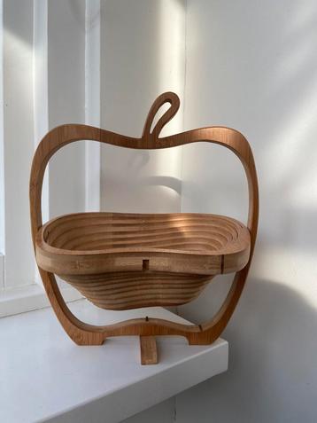 Opvouwbare Bamboe Fruitmand - Appel Vorm beschikbaar voor biedingen