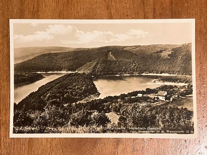 Hotel Sperrmauer Urfttalsperre Heimbach-Gemünd, Verzamelen, Ansichtkaarten | Buitenland, Ongelopen, Duitsland, 1920 tot 1940, Ophalen of Verzenden