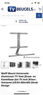Universele Aluminium TV Voet |Draai- en Kantelbaar, Audio, Tv en Foto, Televisiebeugels, Ophalen of Verzenden, Zo goed als nieuw
