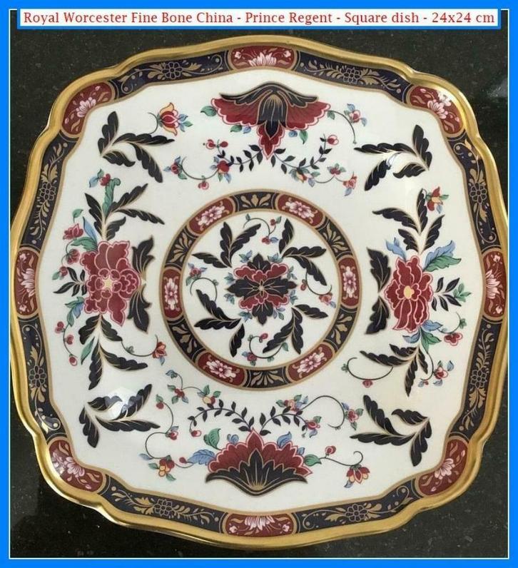 ROYAL WORCESTER Luxe vierkante SCHAAL Decor "Prince Regent", Huis en Inrichting, Keuken | Servies, Nieuw, Schaal of Schalen, Overige stijlen