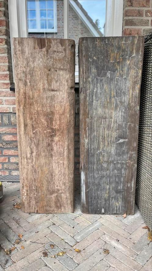 2 Massief Houten Sokkels, Huis en Inrichting, Woonaccessoires | Zuilen en Pilaren, Gebruikt, Ophalen