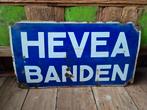 Emaille reclamebord Hevea banden, Ophalen of Verzenden, Gebruikt, Reclamebord