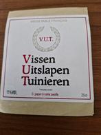 2125 Sticker V.U.T. Vissen, Uitslapen, Tuinieren, Ophalen of Verzenden, Zo goed als nieuw