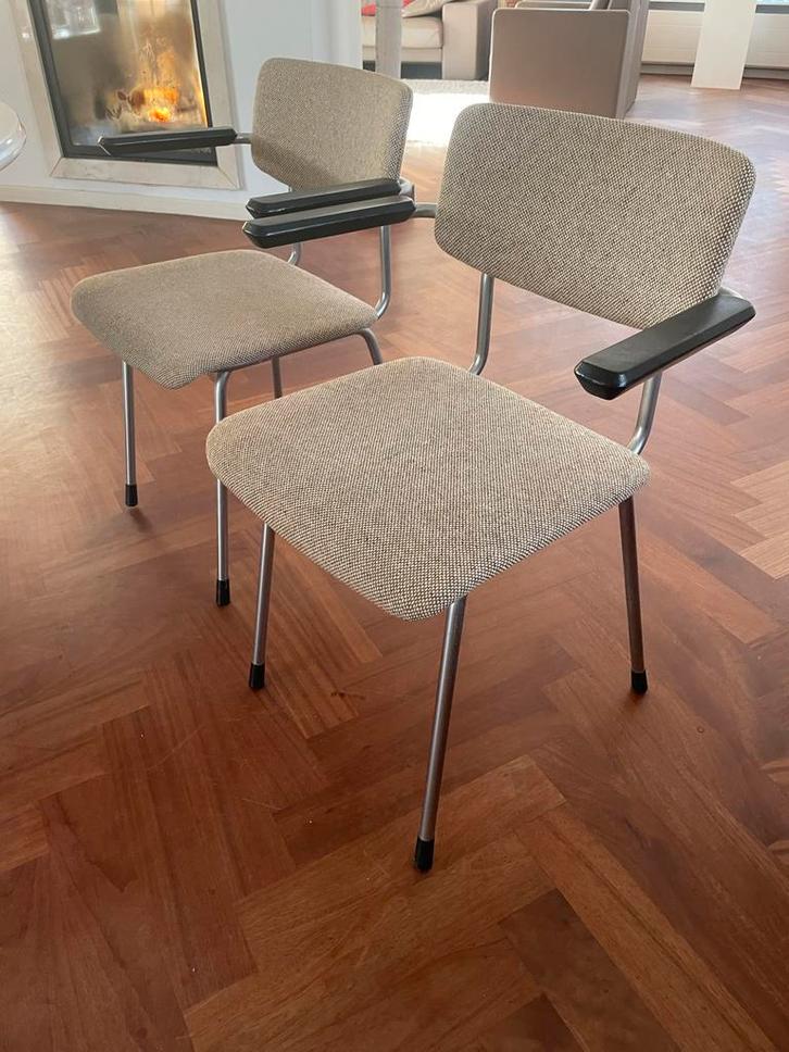 Gispen stoelen - set van twee, Huis en Inrichting, Stoelen, Gebruikt, Twee, Metaal, Overige kleuren, Ophalen of Verzenden