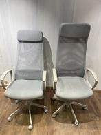 2x grijze Ikea Markus bureaustoelen, Huis en Inrichting, Ophalen, Zo goed als nieuw, Grijs