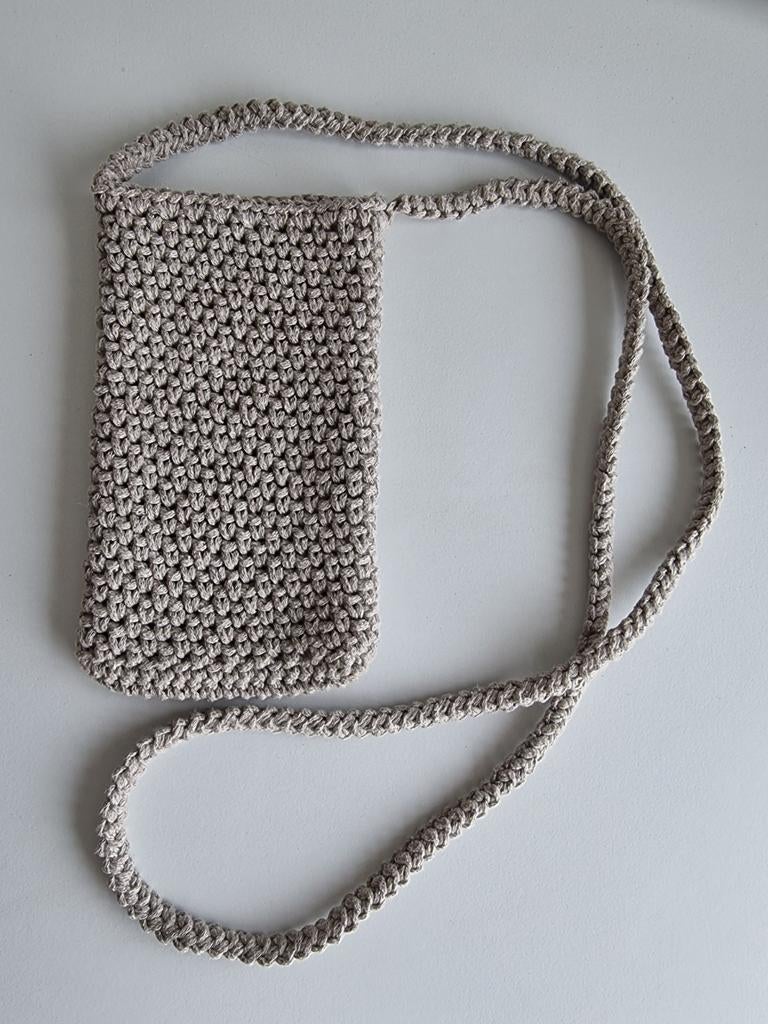 Telefoontasje 10 x 19 cm, Ophalen of Verzenden, Nieuw, Beige, Schoudertasje