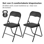 Bardi 2 Delige Klapstoelenset 100KG - 43 x 38 x 87 cm., Ophalen, Twee, Overige kleuren, Nieuw