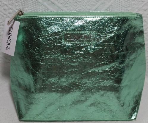 Clinique Toilettas Mint Groen Metallic, Sieraden, Tassen en Uiterlijk, Toilettassen, Nieuw, Groen, Verzenden