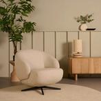 Draaifauteuil Beige Nieuw in Doos, Huis en Inrichting, Fauteuils, Nieuw, 75 tot 100 cm, Ophalen of Verzenden, Stof