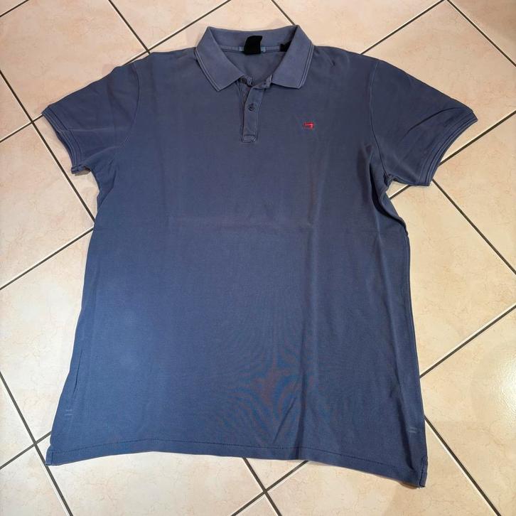 Blauwe Scotch & Soda polo, Kleding | Heren, Polo's, Zo goed als nieuw, Blauw, Ophalen of Verzenden