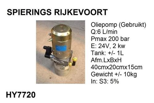 Oliepomp 24 V 200 bar tank 1L Oilpump hydrauliek pomp, Doe-het-zelf en Verbouw, Gereedschap | Overige machines, Nieuw, Ophalen of Verzenden