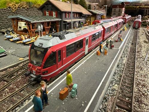 Bemo 7244 101 RhB ABe 8/12 3501 Jan Willem Hoelsboer, Hobby en Vrije tijd, Modeltreinen | H0, Zo goed als nieuw, Gelijkstroom