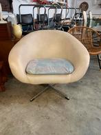 Fauteuil leuk skai leder club fauteuiltje uit de jaren 60., Huis en Inrichting, Fauteuils, Ophalen of Verzenden