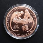 Lunar monkey 1 ounce copper/koper round, Postzegels en Munten, Edelmetalen en Baren, Verzenden, Koper