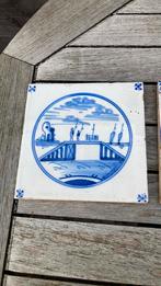 Blauwe tegeltjes 2 stuks 12,5 x 12,5 cm., Ophalen