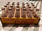 Vintage jaren 50 miniatuur coca cola flesjes in krat, Ophalen, Gebruikt
