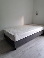 Boxspring bed, Ophalen, Grijs, Gebruikt, 90 cm