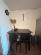 Bartafel met twee barkrukken (donkerbruin), Ophalen of Verzenden, Zo goed als nieuw