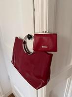 Vintage Claudio Ferrici Handtas + Portemonnee, Ophalen of Verzenden, Zo goed als nieuw, Rood, Handtas