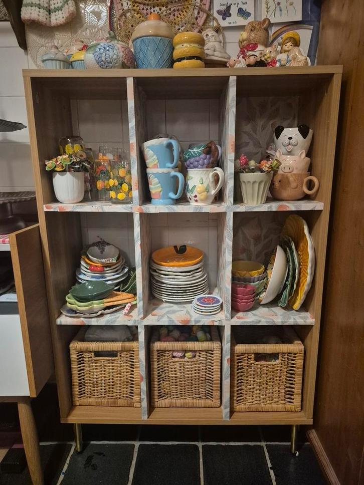 Boekenkastje, vakkenkast lichtbruin, Huis en Inrichting, Kasten | Boekenkasten, Zo goed als nieuw, 50 tot 100 cm, 100 tot 150 cm