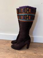 Miu Miu hoge leren suede laarzen bruin maat 37 kralen kleur, Hoge laarzen, Miu Miu, Bruin, Ophalen of Verzenden