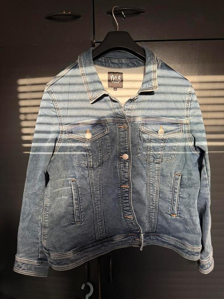 MS Mode spijkerjasje maat 48, Kleding | Dames, Jasjes, Kostuums en Pakken, Zo goed als nieuw, Jasje, Maat 46/48 (XL) of groter
