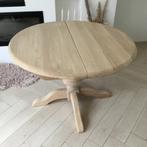 Ronde uitschuifbare eettafel - landelijke stijl, Huis en Inrichting, Tafels | Eettafels, Gebruikt, 100 tot 150 cm, Ophalen of Verzenden