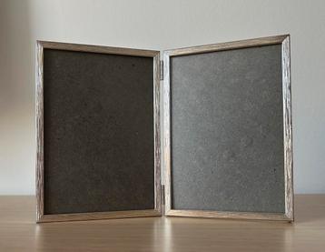 Vintage zilverkleurig dubbel fotolijstje silver plated Jyden beschikbaar voor biedingen