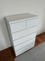 Ikea MALM Chest of 6 drawers, white, 80x123 cm, Huis en Inrichting, Kasten | Ladekasten, Ophalen, 50 tot 100 cm, Zo goed als nieuw