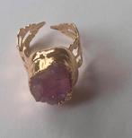 Mooie ring met roze mineraal, Sieraden, Tassen en Uiterlijk, Ringen, Ophalen of Verzenden, Zo goed als nieuw, 17 tot 18, Roze