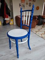 Antieke stoel in thonet stijl, Ophalen, Gebruikt, Blauw, Eén